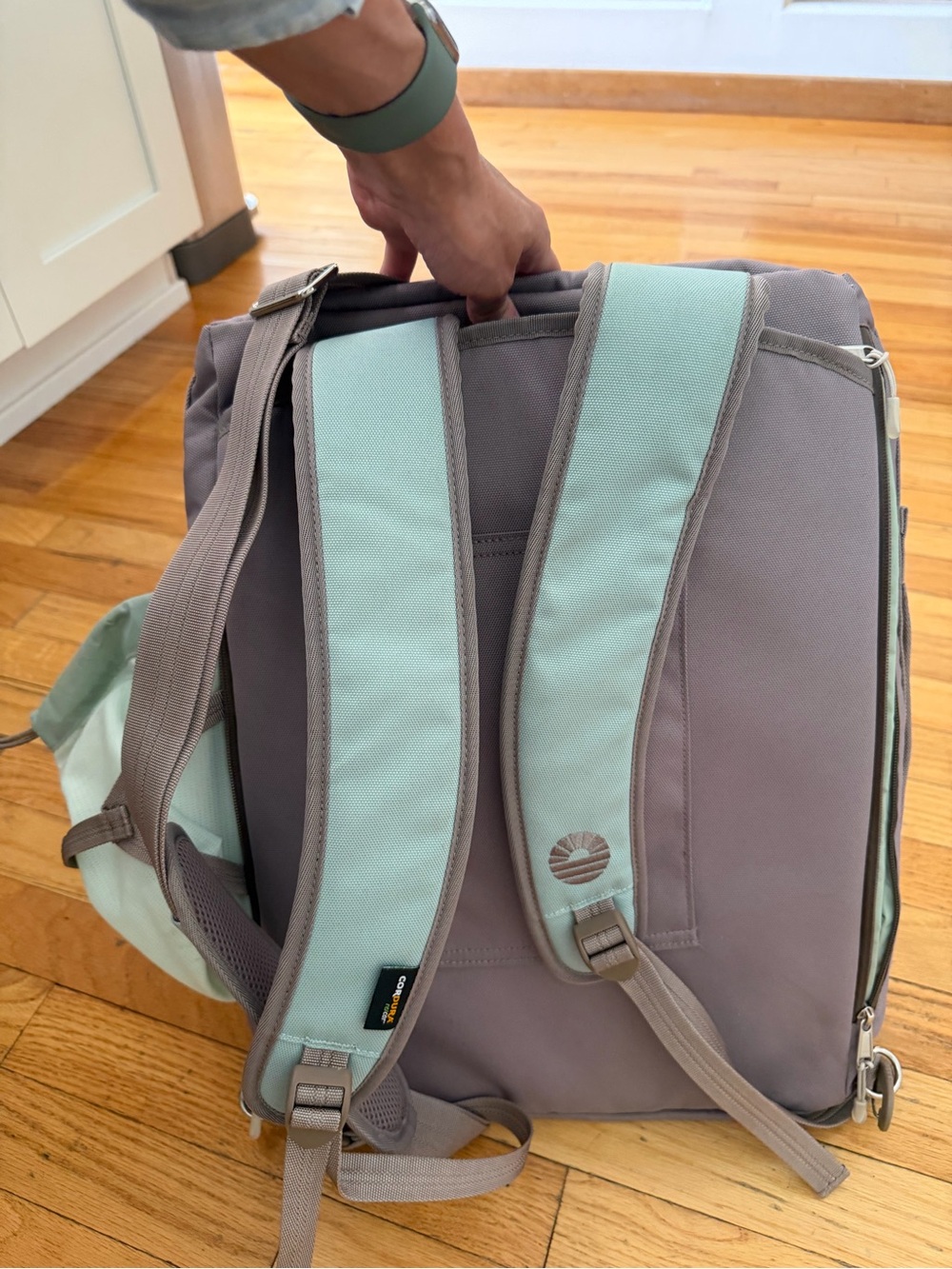 Mint & Gray Travel Backpack - Lightweight Everyday Carry